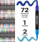 72 Colors Glitter Markers Pens 36 Pack Glitter Dual Tip Markers Sparkle Markers