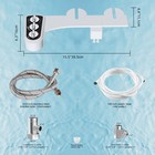 Toilet Seat Bidet With Self Cleaning Dual Nozzle Hot And Cold Water Spray Abs