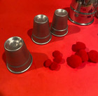 Cups And Balls - Magic Trick Lot Of 3 Sets - Aluminum Cups