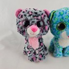 Ty Beanie Boos Cats Plush Stuffed Animals Violet Leopard Tasha Leona Lot Of 3