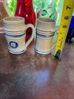 Vintage Shaner Pottery Dunmore Pa Stoneware Beer Mugs Blue Cobalt Pottery Set