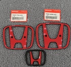 3pc Black Front Steering Rear Badge H Emblem Logo Fit Honda Accord Sedan 2018-23