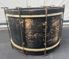 Antique Wood Bass Drum Large 26  X 17  Leedy Indianapolis Vtg 1920s