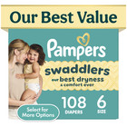 Sale  Pampers Swaddlers Fragrance Free Baby Diapers Size 6  108 Count  Free Ship