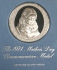 1974 Mother s Day Commemorative Medal Sterling Silver Proof Franklin Mint  925