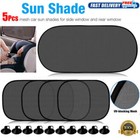 5 Pcs Car Side Rear Window Screen Mesh Sun Shade Cover Windshield Sunshade Visor