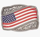 Usa U s  American Flag Patriotic Western Style Large Metal Belt Buckle