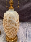 Rare 1921 Rene Lalique Ronce Design Art Deco Pair Of Electrified Lamps