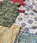 Lot Of 6 Vtg Full   Half Aprons Kitchen Cottage Nana Granny Worn Upcycle Cotton