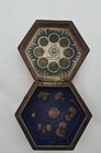 Antique Clark   s O n t  Spool Cotton Thread Box Burns Cottage Robert Burns George