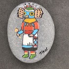 Hand-painted Kachina Signed Taos  nm 2001 P glanz