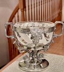 Antique Webster Mfg Silver Plate Co Sugar Bowl Frosted Liner  C1866-1874
