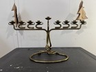 Vintage 1977 Israeli Brass Menorah - Signed Gat Shmuel    77 - Mid-century Judaica