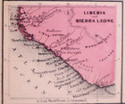 Rare Antique 1853 Map   Africa - Liberia  Unexplored Lands By Roswell Smith