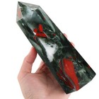 Large Crystal Towers Africa Blood Stone 6 Faceted Quartz Point Obelisk Red Heali