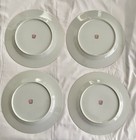 Vintage Kutani china Set Of 4 Dinner Plates Japan Mount Fuji Lake Bamboo Palaces