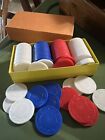8 Deck Brown Wooden Casino Blackjack   Craps Dealer Set   2 Used  Decks Of Cards