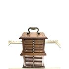 Mcm Wood Coaster Drawer Box Set Vintage Coaster Set