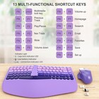 Ergonomic Wireless Keyboard And Mouse  Mechanical Gaming Set With Wrist Rest