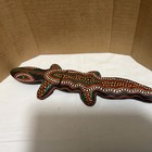 Vintage Hand Carved   Paint Australian Wood Folk Art 12 5    Lizard