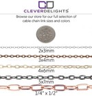 Bulk Cable Chain - Silver Bronze Copper - 2x3mm 3x4mm 4x6mm - 100 500 Feet