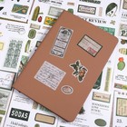 Pre-cut Journaling Washi Sticker Book  Vintage Green Scrapbook Sticker  Ephemera