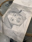 Unknown Charcoal Drawing Sketchbook Album Male Nude Figure Portrait Art Studies