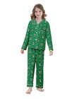 Umeyda Kids Christmas Family Matching Pajamas Long Sleeve Button Down Pj 11-12y