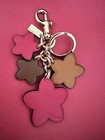 Coach Leather Wildflower Mix Keychain Gold Multi Fall Color Bag Purse Tote Charm