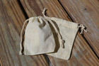 8 x12  Cotton Canvas Double Drawstring Muslin Bags  natural Color 
