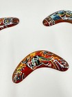 Lot Of 3 Australian  Boomerang Hardwood Hand Painted  With Signatures   Vietnam