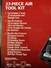 Husky Air Tool Kit  27-pieces  1 2-in  Impact  3 8-in  Ratchet  Die Grinder  Etc
