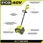 Ryobi 40v Cordless 12-inch Wheeled Snow Shovel  tool-only 
