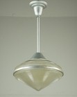 Industrial 13 5 In  Steel Holophane Glass Pendant Light