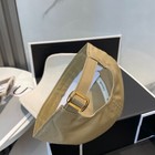 Celine Baseball Cap Men Women Denim Logo Khaki white