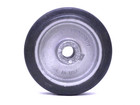 7  X 2  Rigid Caster 1  Bore- Iron Steel Wheel Rubber Industrial Heavy Duty Usa 