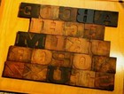 A-z Alphabet Letterpress Wooden Printing Blocks Wood Type Vintage Printer Typo 