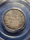 1858 Canada 20 Cents Pcgs Ms63 Ogh  Insane Toning  Coin Alignment Eb