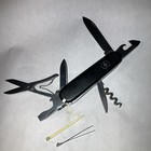91mm Black Victorinox Compact Swiss Army Knife W  10 Tools Scissors