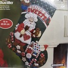 New   Sealed 2013- Bucilla Felt Christmas Stocking Kit  santa s Bakery   86437 