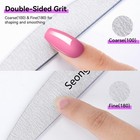 24 Pack Nail File 100 180 Grit Double Sided Emery Board For Manicure Pedicure
