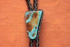 Vintage Hand Made Sterling Silver Turquoise Western Bolo Tie