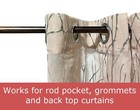 Pack Of 2 Adjustable Window Curtain Rods - Sizes For All Windows  Flower Design