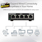5 Port Gigabit Ethernet Unmanaged Essentials Switch Gs305 Home Network Hub Of   