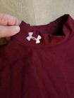 Under Armour Coldgear Fitted Long Sleeve  Shirt Size Ylg Large Youth Maroon Euc