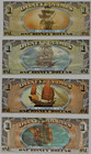 Rare Set Of All 4 Different Uncirculated Pirate Disney Dollars  2007   2011