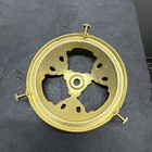 Deco Spoke 4  Fitter  Cast Brass Glass Lamp Shade Holder W solid Brass Screws