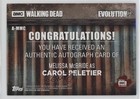 2017 Topps The Walking Dead Evolution Green 2 25 Melissa Mcbride As Auto 1h1d