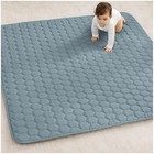  Square Kids Play Mat - 56 X 56 Inches Soft Quilted Baby Floor Mat With Non 