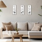 Donfenthy 3 Pieces Inspirational Black Floral Wall Decor 12x4 Inch 